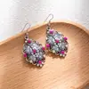 Pendientes de Flor Turquesa Estilo Étnico Retro Pendientes de Banquete de Venta Caliente Transfronteriza Joyería de Oreja Geométrica Bohemia