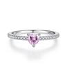 Longlong Ouro Novo Prata S925 Diamante de Alto Carbono Formato de Coração 5*5 Moda Amor Diamante Rosa Pequeno Anel de Diamante Joias Femininas Presente