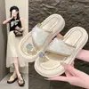 Pantuflas de Suela Gruesa para Mujer 2025 Nuevas Pantuflas de Plataforma de Verano con Sensación de Caminar sobre las Nubes, Chanclas para Uso en Exteriores, Sandalias de Tira de Dedo de Moda para Vacaciones en la Playa