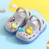 Chinelos infantis verão meninas fofos sola macia antiderrapante sandálias infantis infantil bebê sapatos buraco meninos