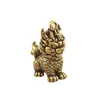 Llavero Kirin Dioses y Bestias Accesorios de Latón Kirin Nuevo Metal Unicornio Latón Vintage Moda Nacional Colgante Llavero