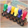 Gancho para Cochecito de Bebé, Gancho de Velcro de Colores, Gancho para el Hogar, Cochecito Multipropósito con Gancho de Combinación de Doble Anillo