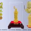 Ornamento de Bodhisattva Tathagata da Montanha Jiuhua, Estátua de Buda para Adoração Doméstica, Decoração de Estátua de Buda para Sala de Estar, Artesanato em Cobre Banhado a Ouro, Presentes Banhados a Ouro
