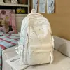 Mochila Escolar Casual de Alto Padrão para Estudante do Ensino Médio Feminina Grande Capacidade Estilo Universitário Mochila Versátil da Moda Mochila para Estudante Universitário