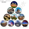 Imanes de Refrigerador de Cristal Creativo Puntos Escénicos del Lago del Oeste de Hangzhou Diez Imanes Puntos Escénicos Turismo Metabo de Pekín Shanghái Chongqing Nankín