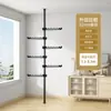 Barras de soporte telescópicas ajustables para balcones, tendederos y cortinas - una barra retráctil multifuncional, resistente y sin taladro