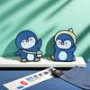 Parche de Tela Bordado Autoadhesivo de Pingüino de Dibujos Animados Zeno Parche para Ropa Parche Decoración de Bolso Parche de Tela Bordado por Computadora