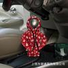 Decoración colgante para coche creativa transfronteriza, pequeño suéter con estampado navideño, juego de palanca de cambios y mango, cubierta protectora mini con capucha