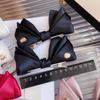 Moño rosa de cabeza de albóndiga, pasador grande lateral de alta gama exquisito, clip de pico de pato, clip para flequillo, accesorios para el cabello dulces