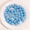 Cuentas redondas facetadas de cerámica de color dopamina con agujeros rectos, materiales y accesorios para abalorios de pulseras y correas de teléfono hechas a mano para DIY