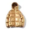 Comercio exterior transfronterizo nueva chaqueta de algodón brillante de invierno para hombre, abrigo corto de algodón estilo coreano con cuello alto, abrigo de algodón moderno de talla grande para hombre