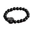Pulseira Brave de Obsidiana Natural Nove Caudas Nova Pulseira Chinesa Moda Versátil Masculina e Feminina Mesmo Estilo Explosões de Moda do Tiktok