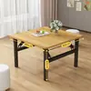 Mesa de Jantar Dobrável Sem Instalação Mesa Baixa Mesa de Jantar Doméstica Mesa de Chão Quadrada Mesa Quadrada Simples Mesa para Casa de Aluguel