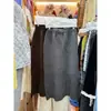 Un Imprescindible para Figuras en Forma de Pera en Otoño e Invierno, la Nueva Falda de Punto Elástica de Cintura Colorida de Tela Ultra Gruesa Suave y Cera para Mujer