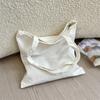 K015 Ins Bolso de Lona de Hombro de Color Puro Bolso de Lona Sachel Bolso con Cremallera Bolso de Mano Bolso Tote de Gran Capacidad