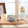 Taza para Vela Decoración Navideña Decoración de Mesa Estilo Occidental Dorado Plateado Rosa Redondo Portavelas Vidrio Botella de Vidrio