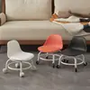 Taburete Giratorio con Respaldo para Uso Doméstico, Adecuado para Apartamentos Pequeños, Silla Móvil para Sala de Estar, Silla Amigable para Niños para Aprender a Caminar, Silla Giratoria