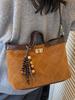 Bolso Texturizado Retro de Nicho para Mujer 2025 Otoño Nuevo Estilo Bolso de Gamuza Bolso Simple de Hombro Cruzado