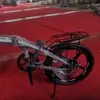 Vsv aleación de aluminio gama alta freno de disco luz plegable velocidad variable 20 pulgadas 7 velocidades hombre y mujer adulto estudiante bicicleta deportiva individual