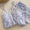 Conjunto de Camisola com Shorts e Bojos, Pijama para Meninas, Textura de Algodão Nuvem de Verão, Toque de Luxo, Conjunto Loungewear com Laço