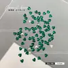 Accesorios de manicura de circonita de forma irregular con fondo plano mini esmeralda, pedrería para uñas de gota de agua verde oscuro de moda al por mayor