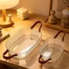Cesta de Almacenamiento para Ducha de Baño para Estudiantes, Cesta de Drenaje para Dormitorio, Cesta de Ducha Transparente Simple, Cesta para Maquillaje
