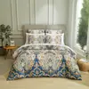 Funda de edredón floral y fundas de almohada, juego de tres piezas, impresión y teñido digital, fabricante, venta al por mayor transfronteriza, juegos europeos y americanos para la cama