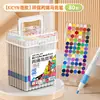 Canetas Marcadoras Acrílicas para Crianças, com Glitter, Laváveis, Canetas Aquarela para Artes do Ensino Fundamental, Não Mancham, Misturáveis, Pincéis Dobráveis