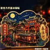 Templo de Confucio de Nanjing Río Qinhuai Imanes Magnéticos de Acrílico Temáticos Culturales y Creativos para Refrigerador Atracción Turística Souvenirs y Regalos