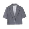 Blazer Corto Elegante Nuevo Estilo Europeo y Americano Transfronterizo para Mujer 2026 8372324, Pantalones Cigarette 8372224