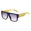 Hip-Hop Exagerado Punk Collar Grande Dorado Gafas 15988 Estiloso Europeo y Americano Transfronterizo Gafas de Sol Protectoras Gafas de Sol para Fiesta