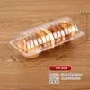 Caixa de embalagem plástica transparente para bolo de pêssego caixa de embalagem para biscoito pão bolo caixa de embalagem plástica descartável PET para confeitaria