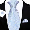 Conjunto de Gravata Masculina, Caixa de Presente de Luxo Masculina, Gravata Amarrada à Mão, Gravata Bordada em Jacquard, Design de Logotipo no Atacado