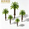 Modelo de cocotero simulado para diorama arquitectónico, micro paisajismo, escena de película de animación, escenario de playa con árbol tropical