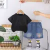 Ropa de Verano para Niños de 1 a 4 Años, Ropa para Bebés de 2 Años, Traje de Manga Corta para Niño de 3 Años, Ropa de Verano de Dos Piezas para Niños de 5 Años al por Mayor