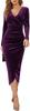 Vestido Midi Irregular de Cor Sólida Sexy Retrô com Decote V Cruzado no Quadril Outono e Inverno 2021 Amazon Cross-border