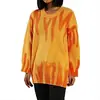 Suéter de tricô casual feminino folgado para outono e inverno, suéter pullover listrado estampado transfronteiriço europeu e americano da Amazon para mulheres