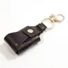 Chaveiro de Carro Couro PU Chaveiro de Metal Cor Pura Anti-Perda Pingente de Chaveiro Chaveiro de Bolsa Couro Marca Tendência