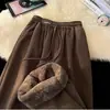 Pantalones Deportivos de Invierno para Hombre, Estilo Nuevo, con Terciopelo Plus, Engrosados, de Alta Gama, Chenilla, Pierna Recta, Holgados, Pierna Ancha, Tallas Grandes, Pantalones Casuales para Hombre