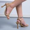 Nuevas sandalias de tacón alto talla grande 2022 Moda europea y americana casual simple casual AliExpress moda zapatos de mujer tacón
