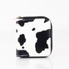 Cartera para niños diseño de vaca lechera corta PU con cremallera billetera pequeña DXX002 cartera clutch imagen impresa D