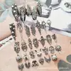 Serie de Halloween Transfronteriza Accesorios de Arte para Uñas de Aleación Calavera Cruzada Araña Cabeza de Calabaza Accesorios para Uñas Venta al por Mayor