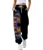 Calça Harem Feminina Estampada Digitalmente em 3D com Duas Cores, Casual Esportiva, com Cordão e Elástico no Tornozelo, Roupas Femininas Outono 2021 Nova