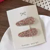 Pinza de Pelo para Niñas con Lentejuelas Brillantes, Forma de Gota de Agua, Pinza para Flequillo Lateral, Accesorio para el Cabello