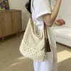 Bolso de Mujer Tejido Hueco con Borlas de Gran Capacidad Nuevo Verano 2026 Transfronterizo, Bolso de Playa, Bolso de Hombro Cruzado de Moda