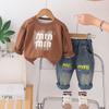Roupa Infantil Moletom de Outono para Meninos 2025 Novo Infantil Primavera e Outono Elegante Top para Meninos Outono Comércio Exterior Dropshipping