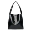 Bolsa Tote 2025 Bolsa de Compras de Gran Capacidad Bolsa Bolsa Bolsa de Mujer Comercio Exterior de un Solo Hombro Simple Nueva alta calidad Bolsa de Color Sólido
