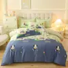 Juego de Cuatro Piezas de Algodón 100% Puro Clase A Espesado Cepillado Otoño e Invierno Juego de Cama Venta al por Mayor desde Fabricante Transfronterizo
