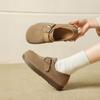 Zhr Zapatos Retro Baotou Birkenstock para Mujer 2025 Otoño Suela Suave Elevadores Zapatos Canguro Chanclas Birkenstock de una Pierna