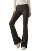 Pantalones de yoga acampanados de cintura alta para mujer, control de abdomen, alargan las piernas, pantalones de fitness, deportes al aire libre, running, transpirables, pantalones de yoga versátiles